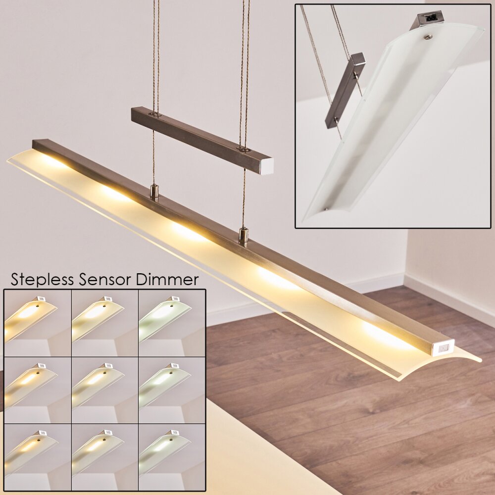 Hogana Lámpara Colgante LED Acero inoxidable, 5 luces main product photo