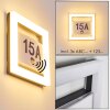 Número de casa iluminado Louisville LED Gris, 1 luz, Sensor de movimiento