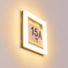 Número de casa iluminado Louisville LED Gris, 1 luz, Sensor de movimiento