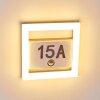 Número de casa iluminado Louisville LED Gris, 1 luz, Sensor de movimiento