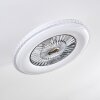 Piacenza Ventilador de techo LED Cromo, Blanca, 1 luz, Mando a distancia