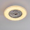 Piacenza Ventilador de techo LED Cromo, Blanca, 1 luz, Mando a distancia