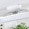 Piacenza Ventilador de techo LED Cromo, Blanca, 1 luz, Mando a distancia