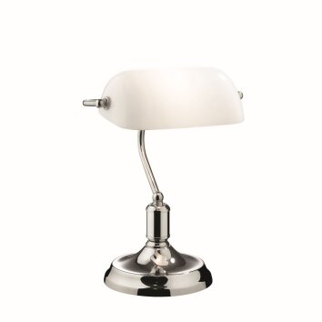 Ideal Lux LAWYER Lámpara de Mesa Cromo, 1 luz