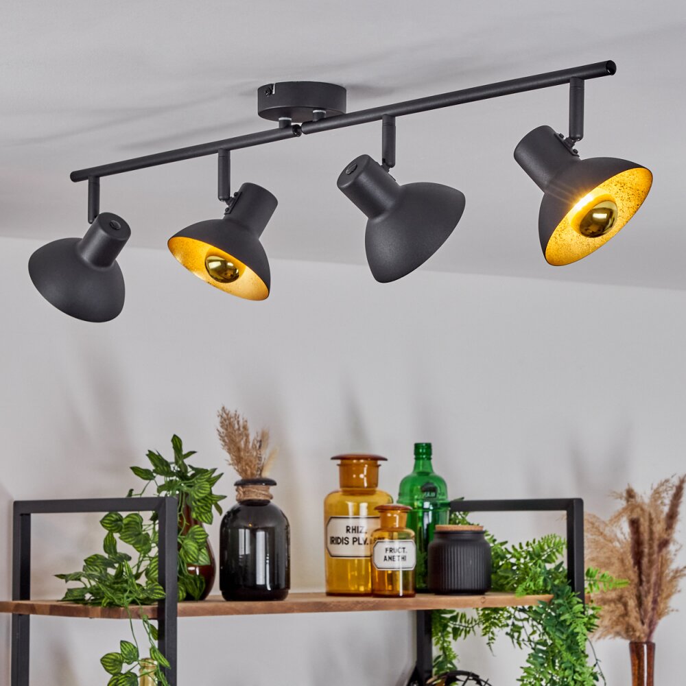 Neiden Lámpara de Techo Negro-dorado, 4 luces main product photo