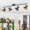 Neiden Lámpara de Techo Negro-dorado, 4 luces