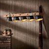 Lámpara Colgante Brilliant Plow Madera oscura, Negro, 5 luces