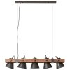 Lámpara Colgante Brilliant Plow Madera oscura, Negro, 5 luces