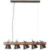 Lámpara Colgante Brilliant Plow Madera oscura, Negro, 5 luces