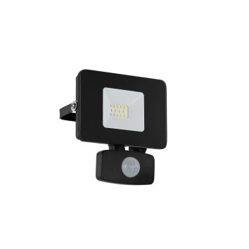 Eglo FAEDO Aplique para exterior LED Negro, 1 luz, Sensor de movimiento