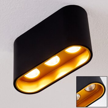 Dalarna Lámpara de Techo LED Negro-dorado, 1 luz
