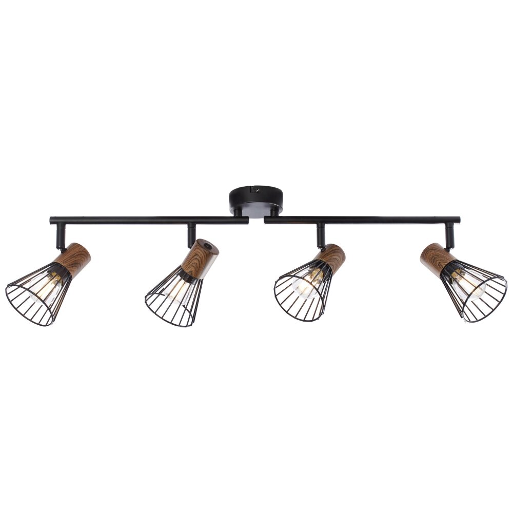 Brilliant Manama Lámpara de Techo Madera oscura, Negro, 4 luces main product photo