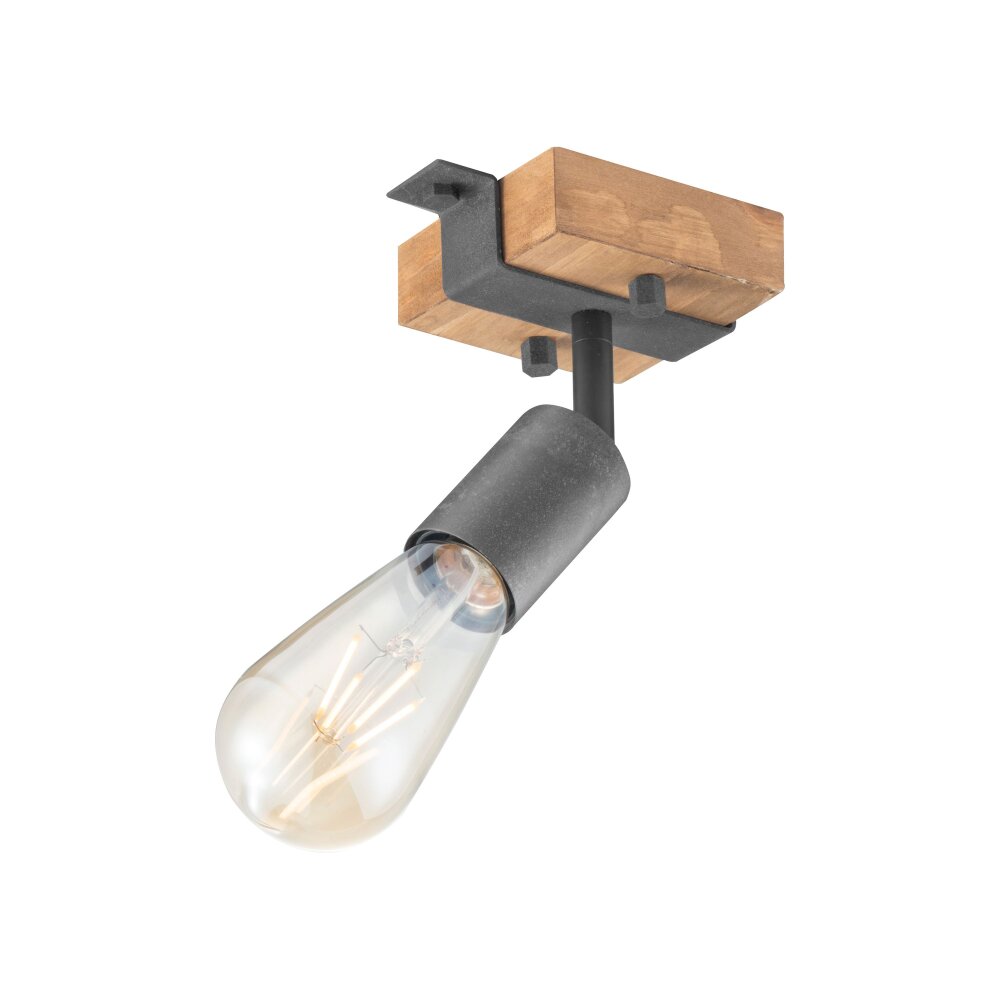 Leuchten-Direkt SLAT Lámpara de techo o pared Marrón, Madera oscura, 1 luz main product photo