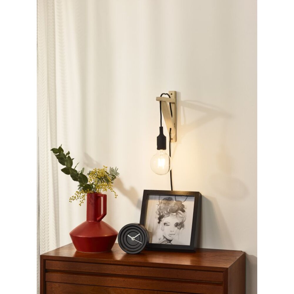 Lucide FIX WALL Aplique Negro, 1 luz main product photo
