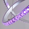 Saginaw Lámpara Colgante LED Níquel-mate, 1 luz, Mando a distancia, Cambia de color