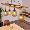 Canazei Lámpara Colgante Madera clara, Negro, 4 luces