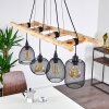 Canazei Lámpara Colgante Madera clara, Negro, 4 luces
