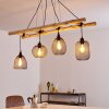 Canazei Lámpara Colgante Madera clara, Negro, 4 luces
