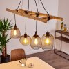 Canazei Lámpara Colgante Madera clara, Negro, 4 luces