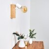 Barbengo Aplique Madera clara, Blanca, 1 luz