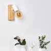 Barbengo Aplique Madera clara, Blanca, 1 luz