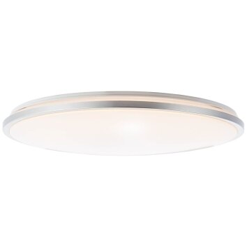 Lámpara de Techo Brilliant Jamil LED Plata, Blanca, 1 luz, Mando a distancia