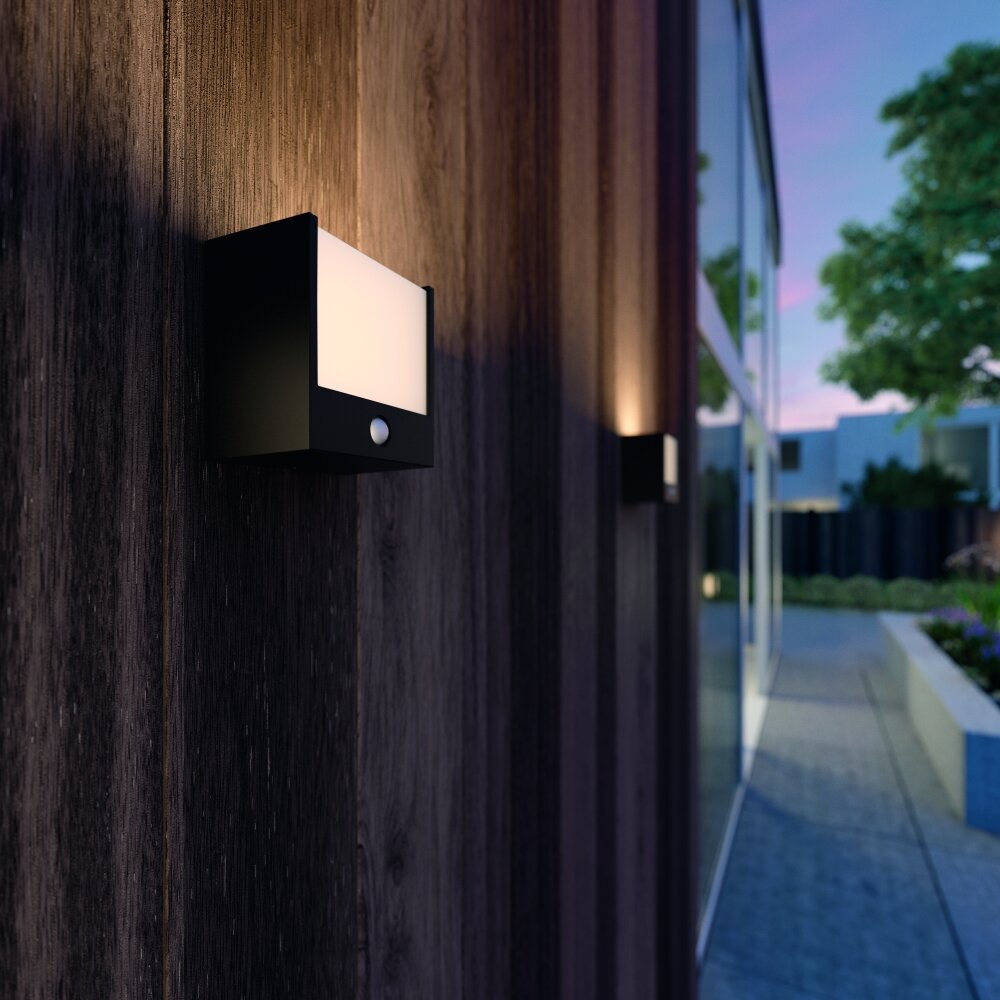 Philips Macaw Aplique para exterior LED Negro, 1 luz, Sensor de movimiento main product photo