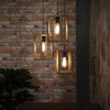 Siddeburen Lámpara Colgante Madera oscura, 3 luces