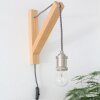 Steinhauer Mexlite Aplique Marrón, Madera clara, Níquel-mate, 1 luz