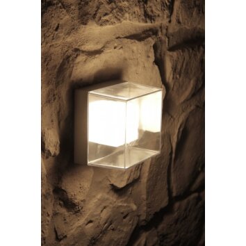 Konstsmide Aplique para exterior LED Acero inoxidable, Gris, Transparente, claro, 6 luces