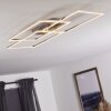 Cheka Lámpara de Techo LED Aluminio, 3 luces, Mando a distancia