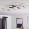 Cheka Lámpara de Techo LED Aluminio, 4 luces, Mando a distancia