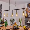 Blaco Lámpara Colgante Negro, 5 luces