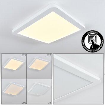 Siguna Lámpara de Techo LED Blanca, 1 luz