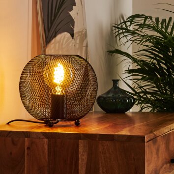 Luena Lámpara de mesa Negro, 1 luz Luena Lámpara de mesa Negro, 1 luz