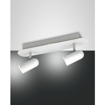Fabas Luce Spotty Lámpara de Techo LED Blanca, 2 luces