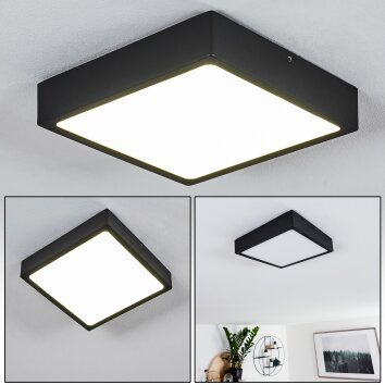 Kragos Lámpara de Techo LED Negro, 1 luz