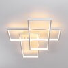 Ghana Lámpara de Techo LED Blanca, 4 luces, Mando a distancia, Cambia de color