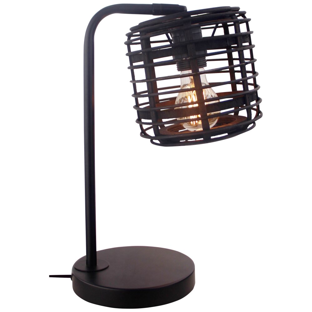 Brilliant Crosstown Lámpara de mesa Madera oscura, Negro, 1 luz main product photo