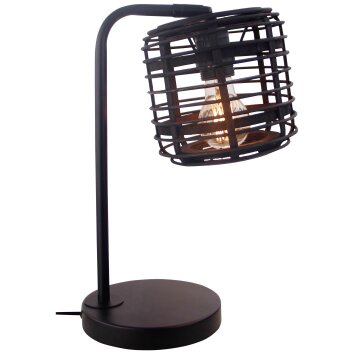 Brilliant Crosstown Lámpara de mesa Madera oscura, Negro, 1 luz