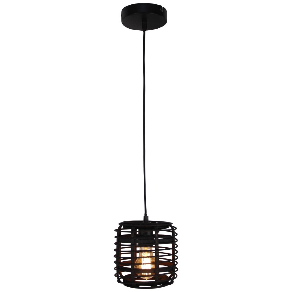 Brilliant CROSSTOWN Lámpara Colgante Madera oscura, Negro, 1 luz main product photo