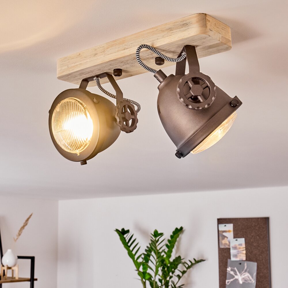 Herford Lámpara de Techo Madera clara, 2 luces main product photo