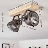 Herford Lámpara de Techo Madera clara, 2 luces