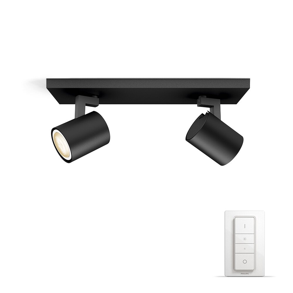Philips Hue Ambiance White Runner Set básico por spot de techo Negro, 2 luces, Mando a distancia main product photo
