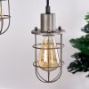 Adama Lámpara Colgante Madera oscura, Negro, 5 luces