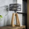 BEILEN Lámpara de mesa Madera oscura, 1 luz