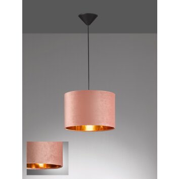 Fischer & Honsel  Aura Lámpara Colgante Negro, 1 luz