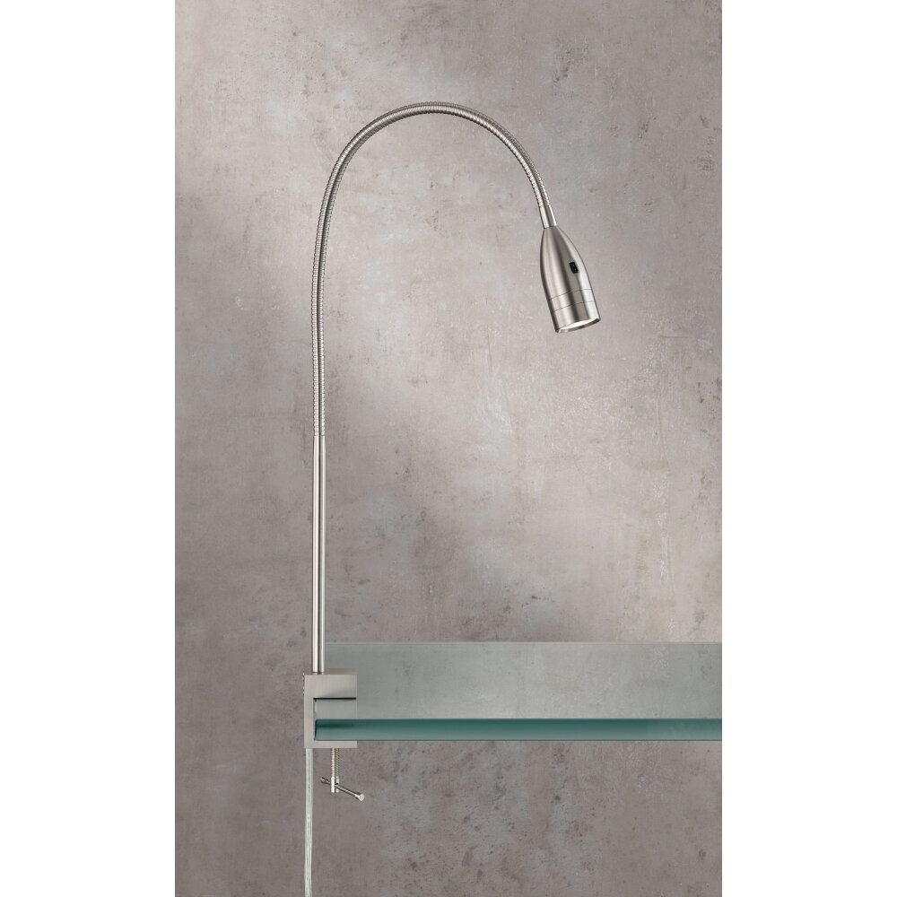 Fischer & Honsel Sten Lámpara con pinza LED Níquel-mate, 1 luz, Sensor de movimiento main product photo