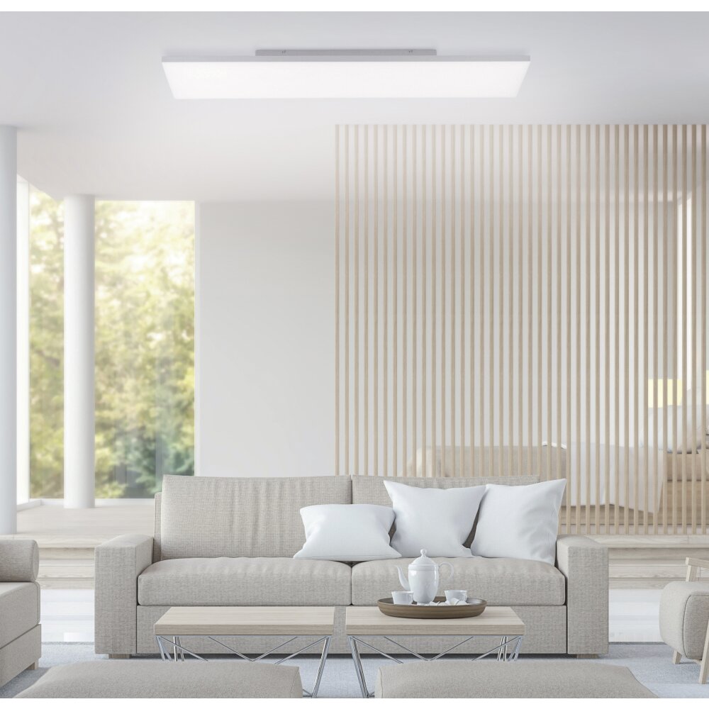 Leuchten-Direkt CANVAS Lámpara de Techo LED Blanca, 1 luz, Mando a distancia main product photo