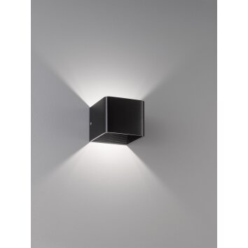 Fischer & Honsel  Dan Aplique LED Negro, 1 luz